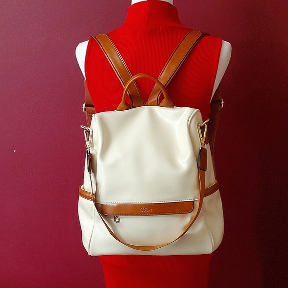 Cluci Handbags - NWOT! Backpack AND Bracelet.  Vegan Leather Shoulder Bag and leather bracelet.